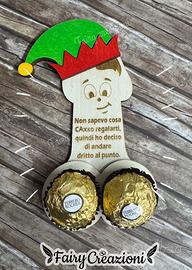 Segnaposto natalizio in legno