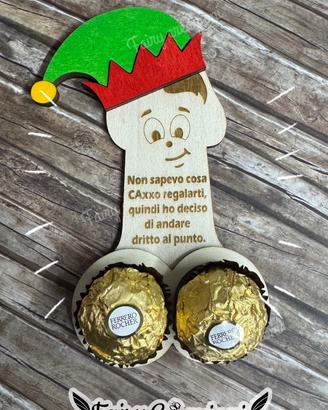 Segnaposto natalizio in legno