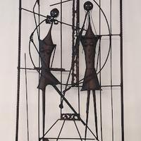 Decorazione da parete scultura in ferro battuto