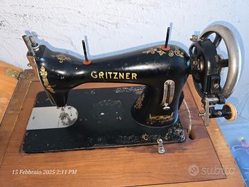 Macchina da cucire gritzner, antica
