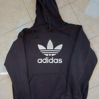 Felpa Adidas Nera con Cappuccio Taglia L