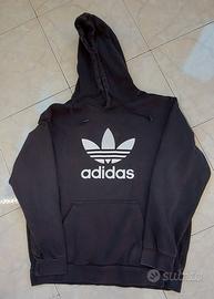 Felpa Adidas Nera con Cappuccio Taglia L