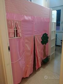 Letto a soppalco ikea con tenda gioco