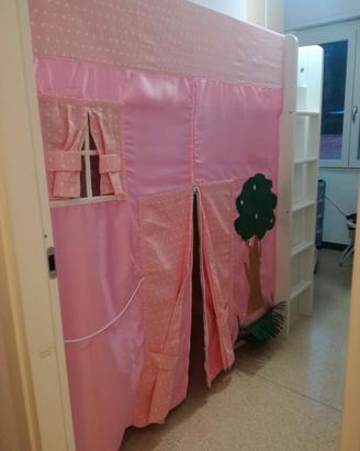 Letto a soppalco ikea con tenda gioco
