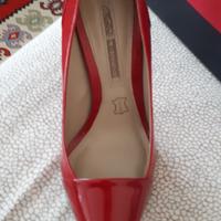 Decolleté  rosse pelle stampa coco