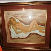 tela nudo di donna in cornice