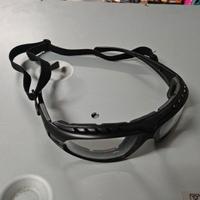 occhiali protettivi trasparenti con fascia elastic