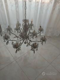 lampadario a gocce  grigio 