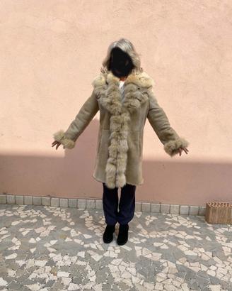 Cappotto montone con pelliccia