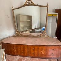 Mobilio stile inglese comò specchiera e comodini