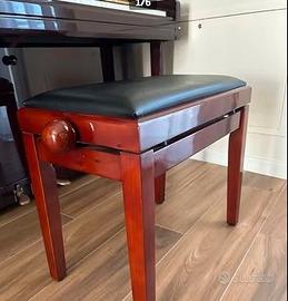 Panca Professionale Pianoforte - Nero/Mogano