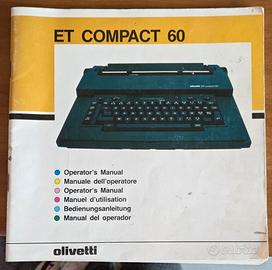 ET COMPACT 60 manuale istruzioni macchina da scr