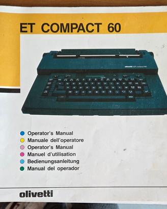 ET COMPACT 60 manuale istruzioni macchina da scr