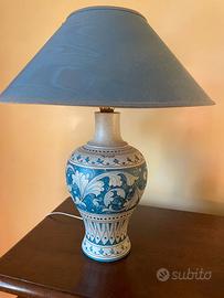 Lampada in ceramica Biagiotti dipinta a mano