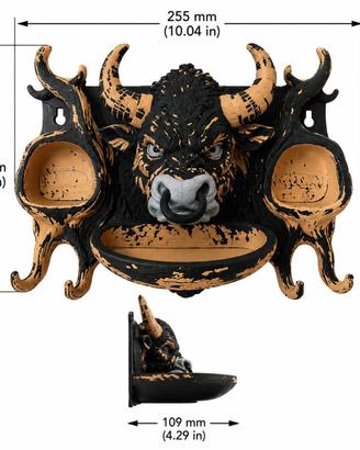 Organizer da parete Toro 3D con ganci per chiavi