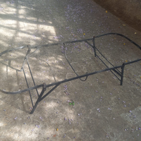 Antica brandina pieghevole in ferro battuto