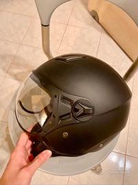 Casco semintegrale nero S-line e cer 22-05