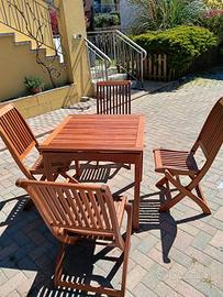 tavolo e sedie per giardino