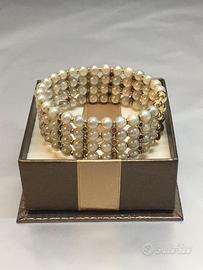 Maestoso bracciale di perle, oro, rubini, zaffiri,