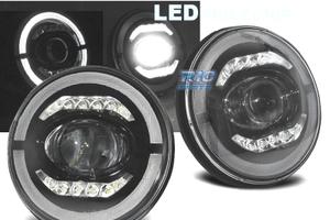 FARI PER JEEP WRANGLER 96-18 ANGEL EYES FULL LED N