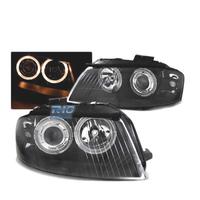FARI ANGEL EYES AUDI A3 8P 03-08 FONDO NERO