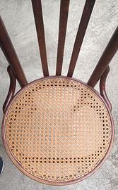 5 eleganti sedie in legno curvato Thonet inizi 900
