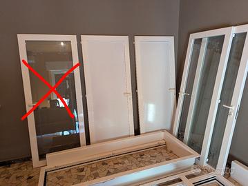 4 porte interne in alluminio e vetro + strutture