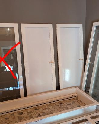 4 porte interne in alluminio e vetro + strutture