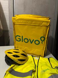 Kit Completo Glovo – Zaino Termico + Casco + Gilet