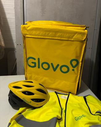 Kit Completo Glovo – Zaino Termico + Casco + Gilet