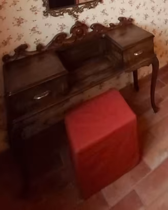 Toletta Anni '40 con Puff Rosa Aragosta