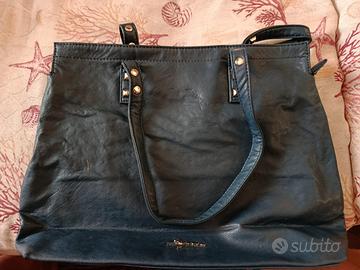 BORSA DONNA vera pelle di colore blu