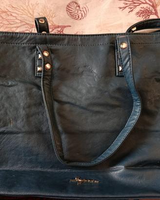 BORSA DONNA vera pelle di colore blu