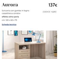 scrivania Aurora Mondo Convenienza 
