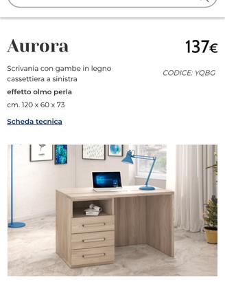 scrivania Aurora Mondo Convenienza 