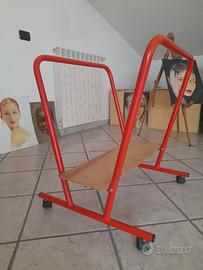 Carrello porta cartelloni o tele