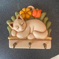 Portachiavi da muro con gattino dormiente THUN