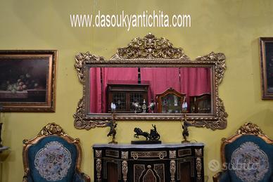 Specchiera dorata stile Barocco cm. 205