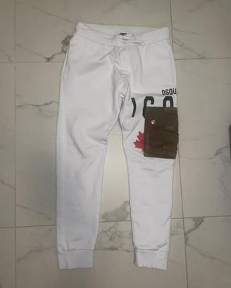 Pantalone tuta bianco icon dsquared2