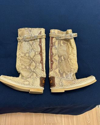 Stivali Hector in vero pitone N37