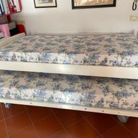 Letto singolo alto + relativa rete e materasso
