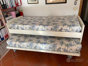 Letto singolo alto + relativa rete e materasso