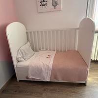 Lettino con barriere piu materasso