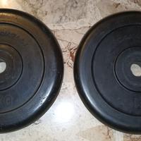 2 Dischi 5 kg Carnielli Gommati palestra sport