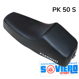 Sella Nera Monoposto Con Scritte Piaggio Vespa PK
