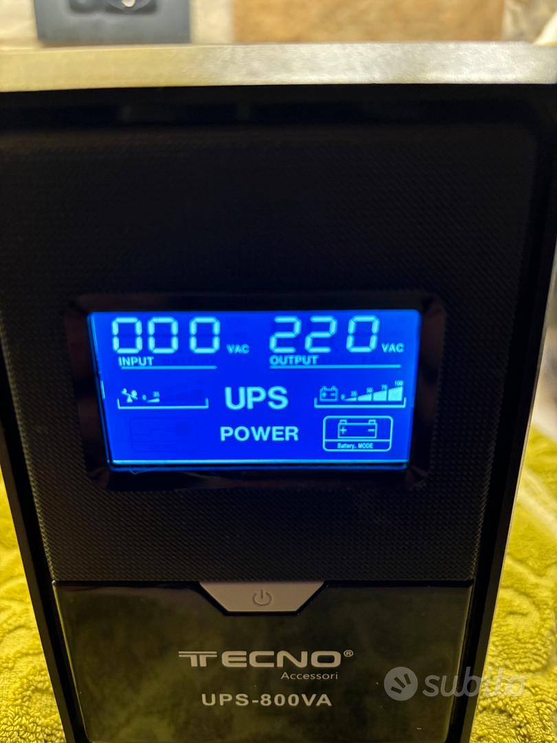 TECNO TC-UPS-800 800VA 320W UPS GRUPPO DI CONTINUITA BATTERIA