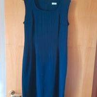 Abitino vintage anni 70 blu gessato made in Italy