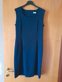 Abitino vintage anni 70 blu gessato made in Italy