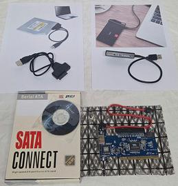 Lotto 3 Accessori PC: Adattatori e Controller SATA