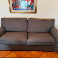 Divano tre posti sfoderabile grigio scuro